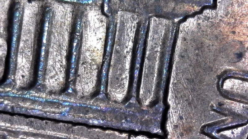 1983-P-Lincoln-Cent-Y-Reverse-Die-Clash-Over-Polished,-But-Y-Is-Visible